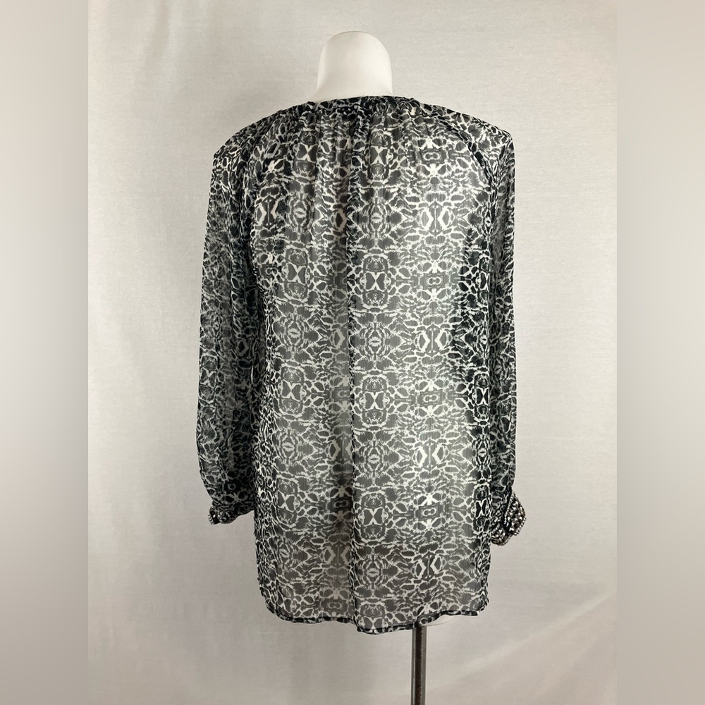 Jessica Simpson Black and White Patterned Top - Picture 2 of 9
